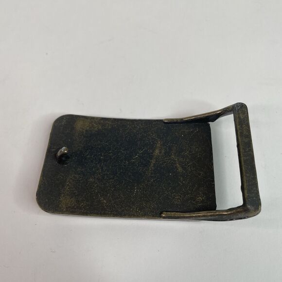 Vintage Firestone 23 Degree Tire Belt Buckle, Metal And Leather, - Picture 3 of 5